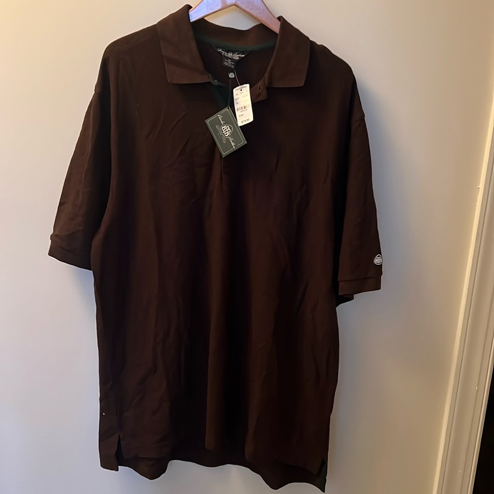 Brooks Brothers Brown Polo XL NWT
